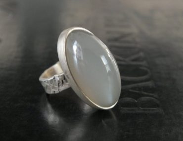 Grey moonstone ring