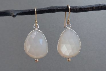 White moonstone earrings