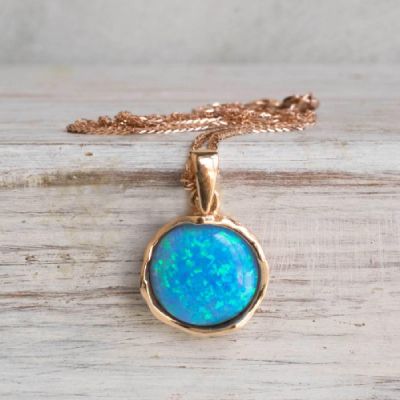 blue opal necklace