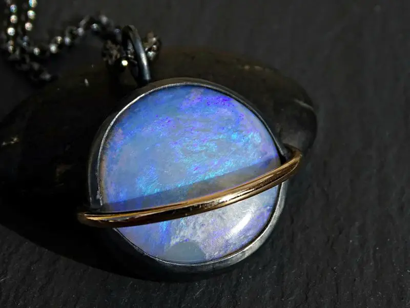 blue opal necklace