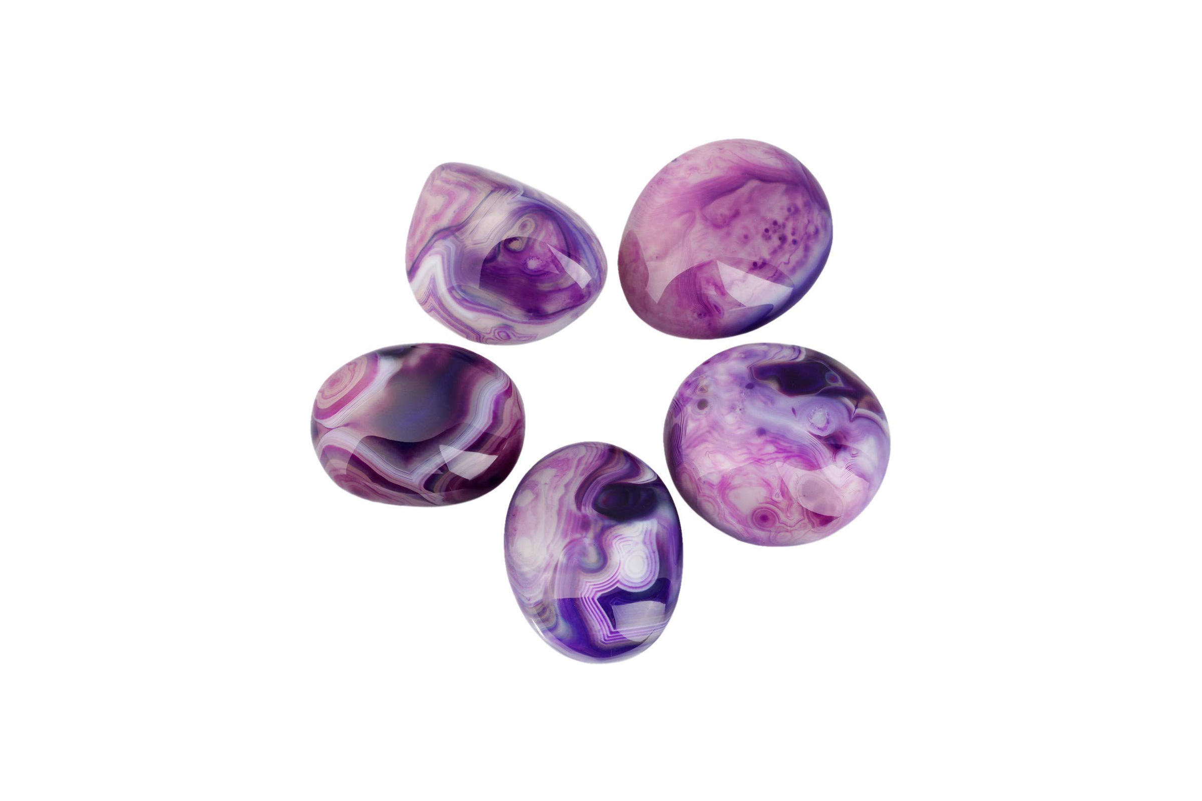 Violet Agate Tumbled Stone Purple AGATE Tumbled Stone Violet XL 2.5 Lb Rare...