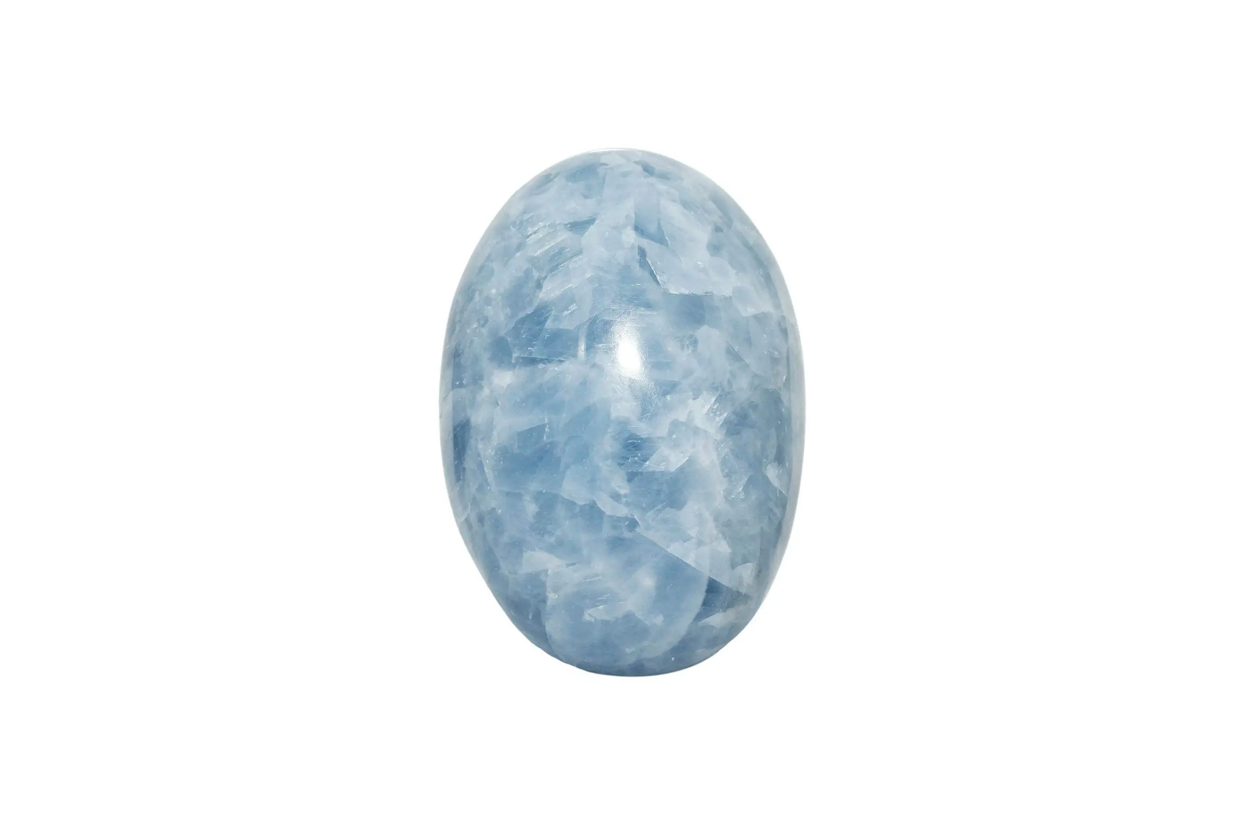 Natural blue point stone quartz moon shape crystal hand-polished healing 5pc 