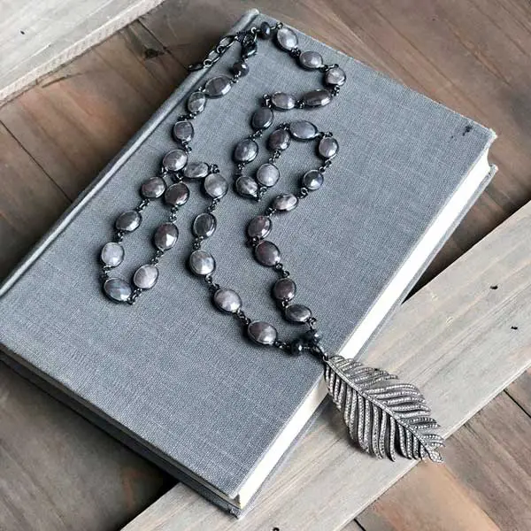 black moonstone necklaces