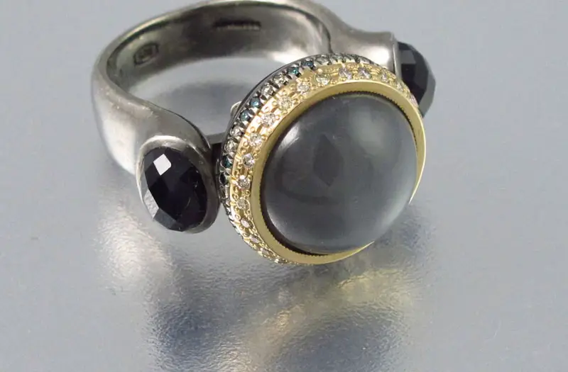 black moonstone rings