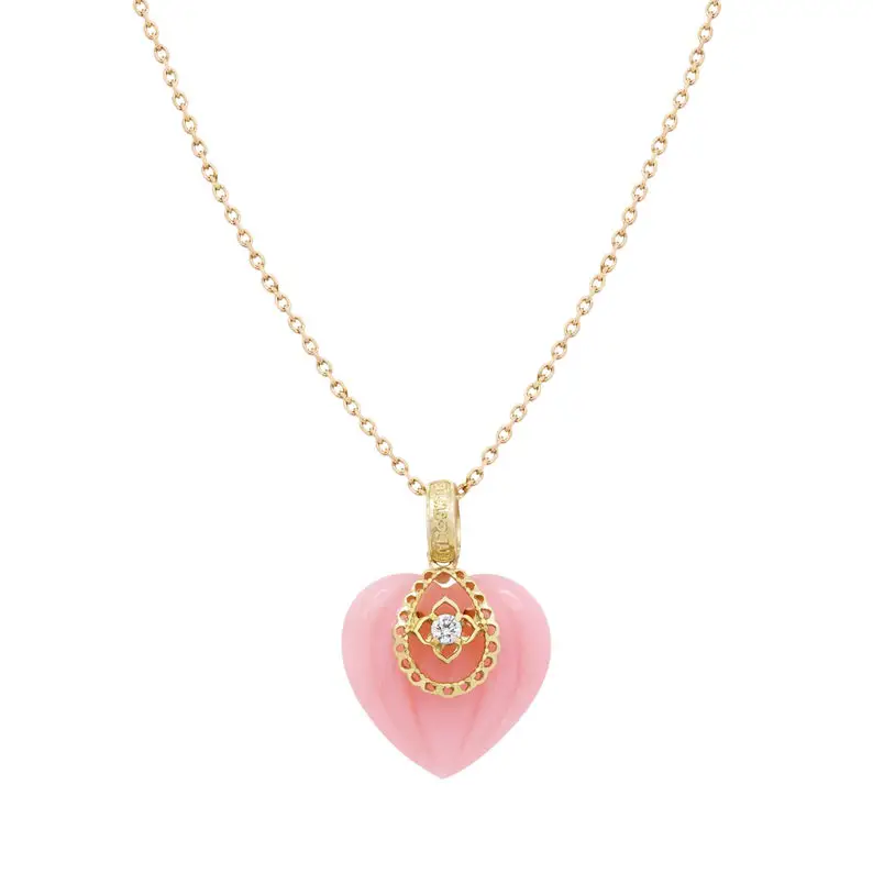pink opal pendants