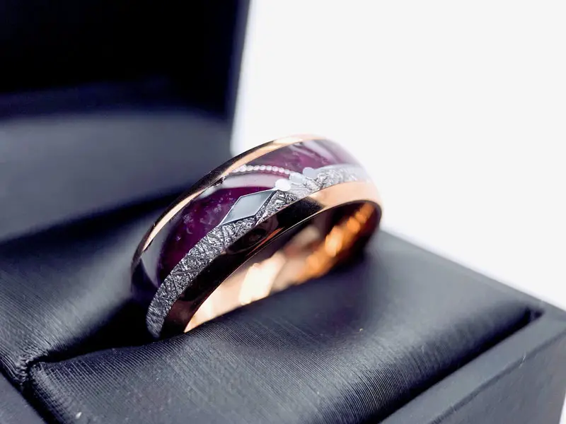 purple agate ring