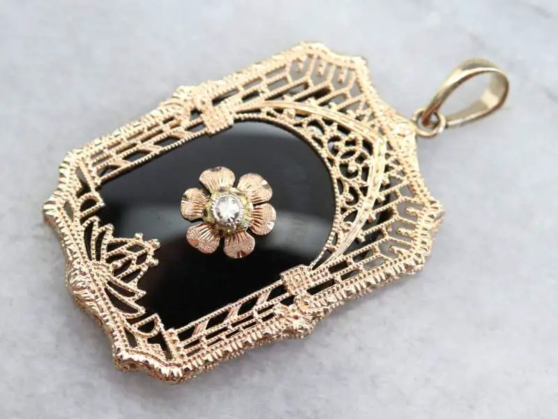black onyx pendants