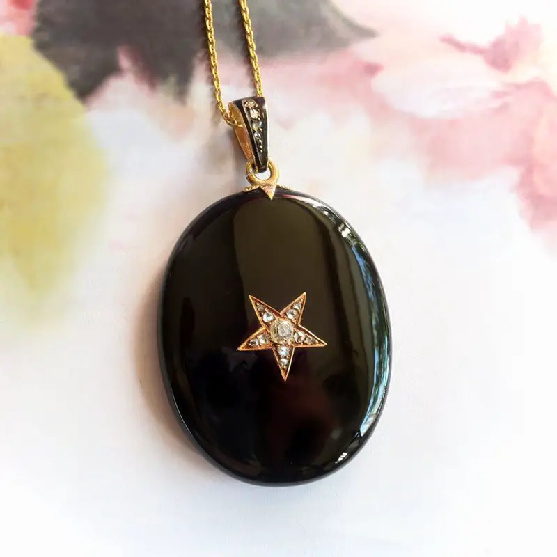 black onyx pendants
