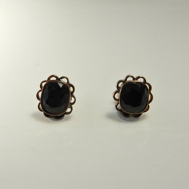 black sapphire earrings