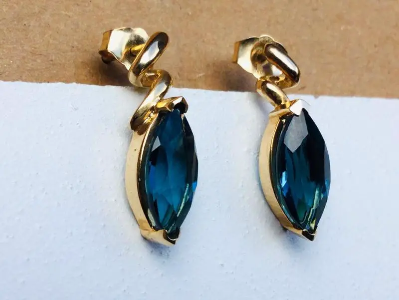 blue spinel earrings