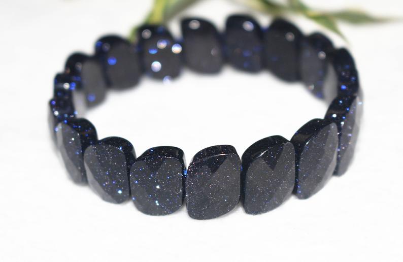 blue goldstone bracelets
