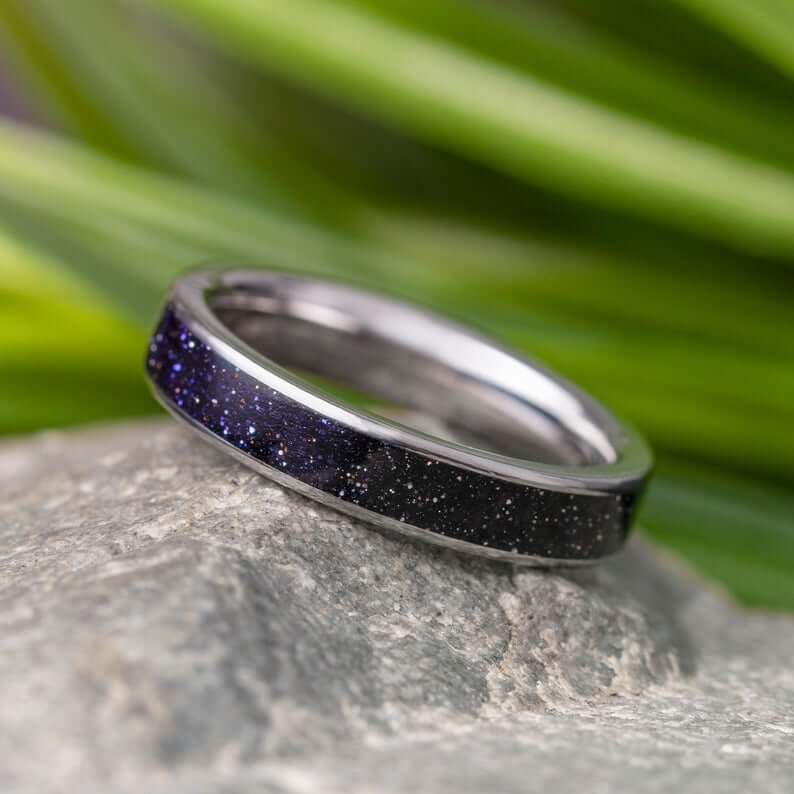 blue goldstone stack ring