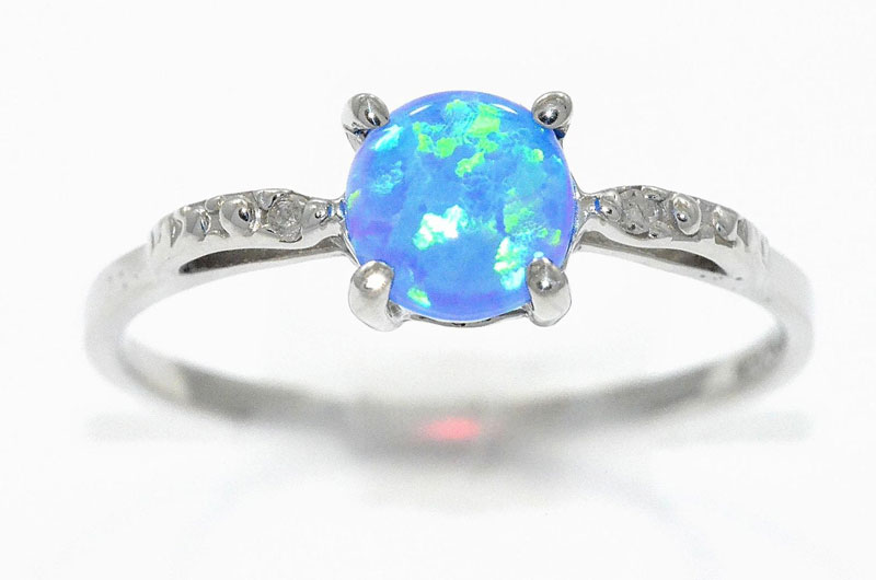 blue opal ring