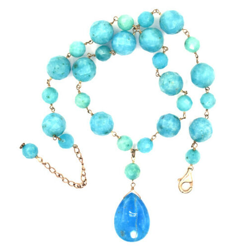 blue quartz beads