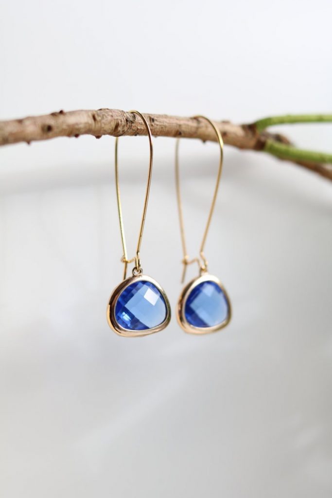 blue quartz earrings