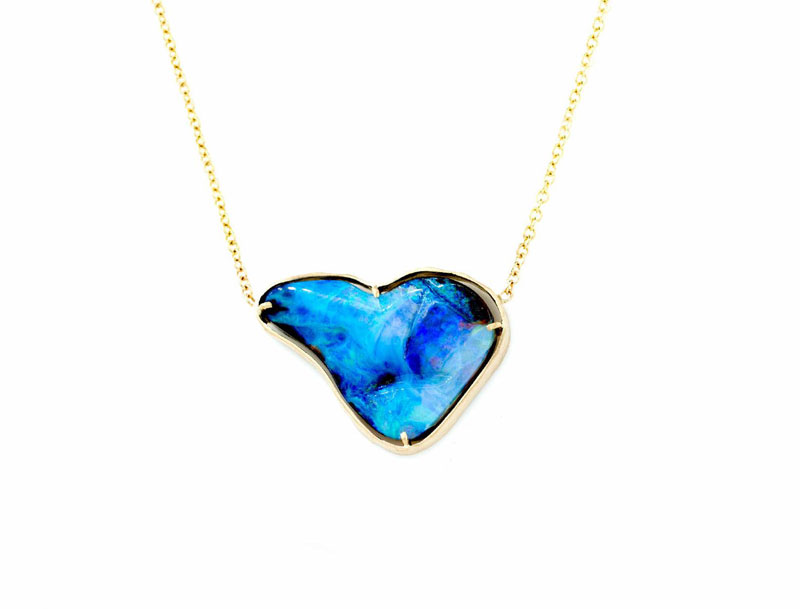 boulder opal necklace