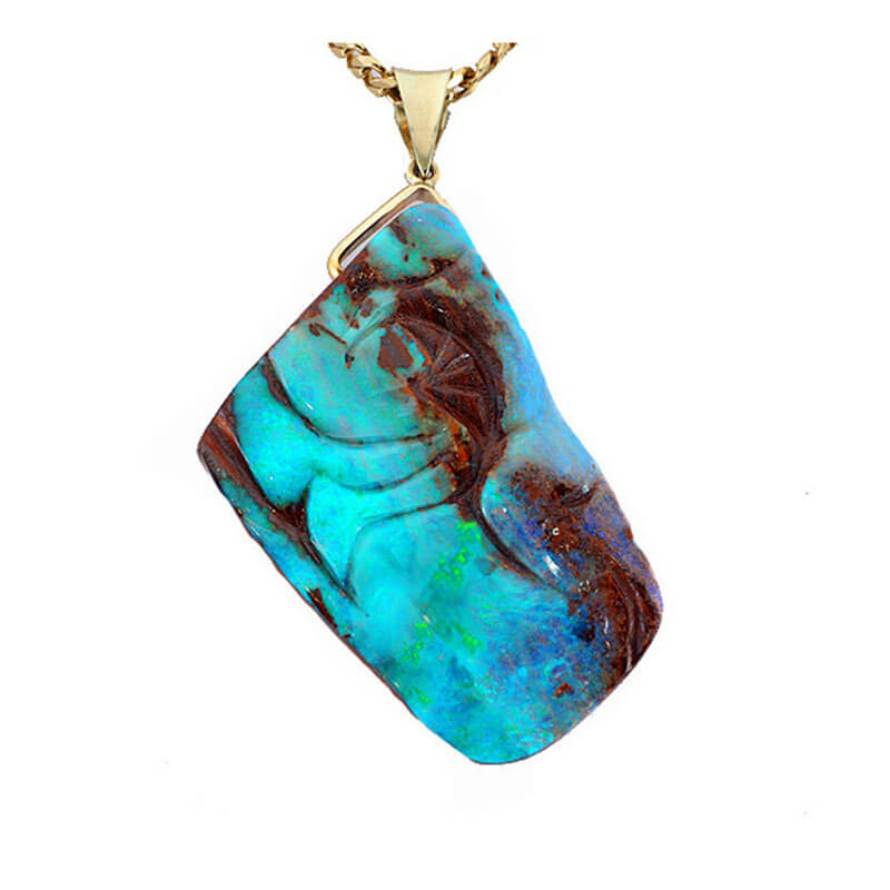 boulder opal pendants