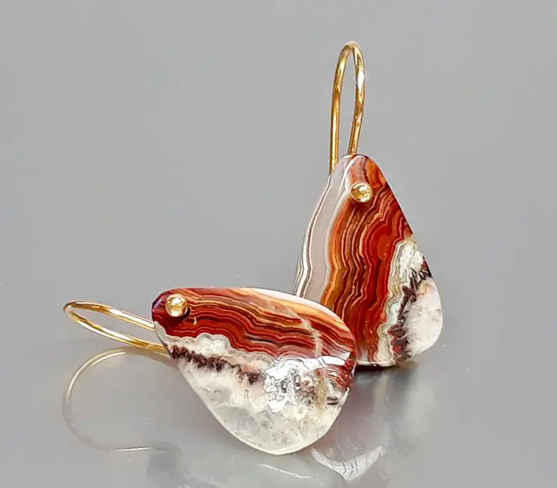 crazy lace agate earrings