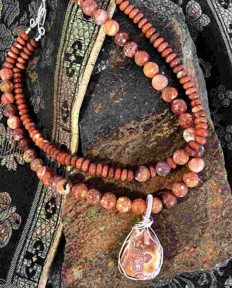 crazy lace agate necklaces