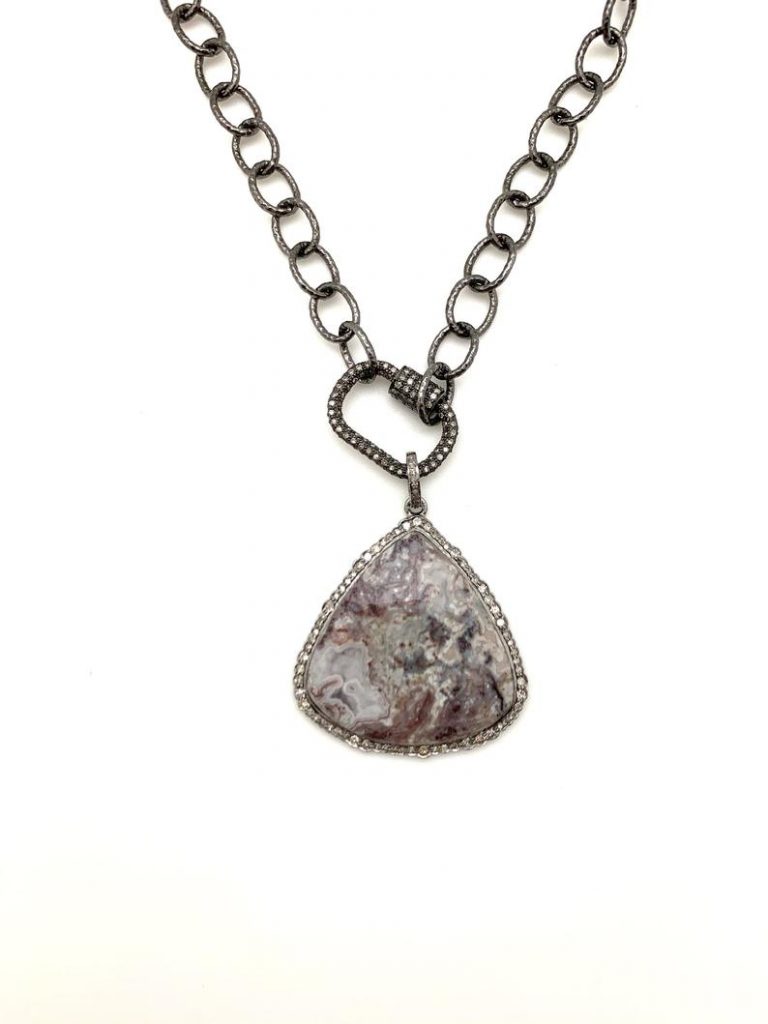 crazy lace agate pendants