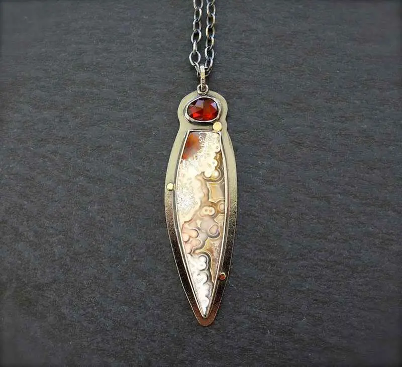 crazy lace agate pendants