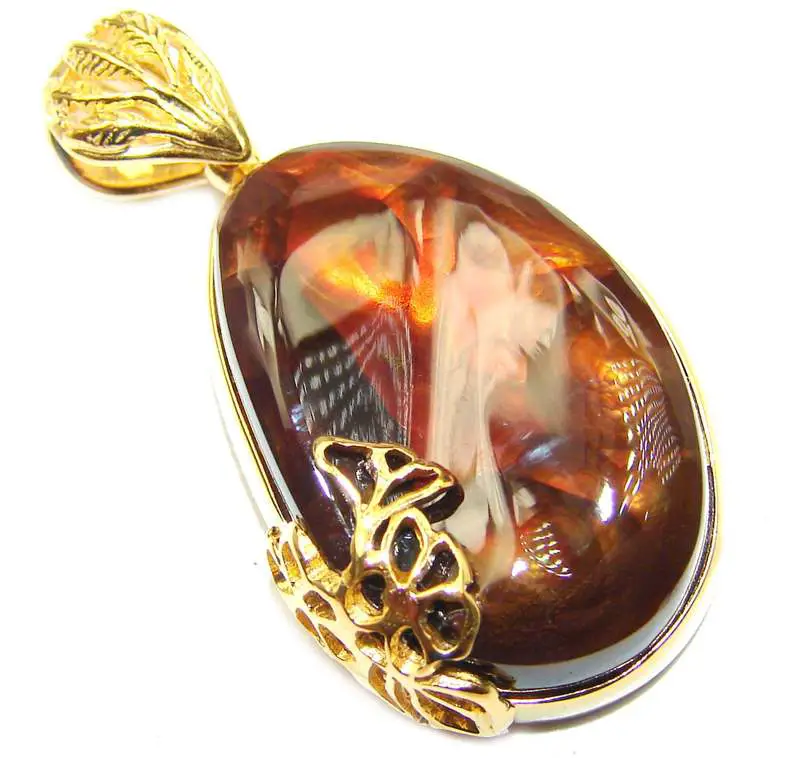 fire agate pendants