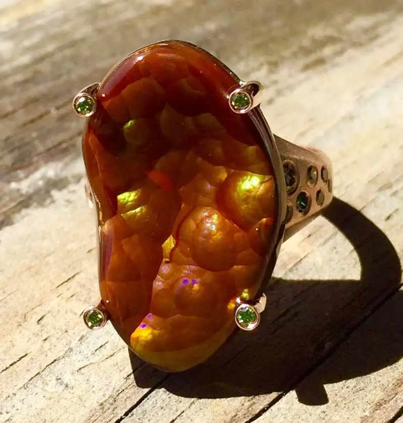 fire agate rings
