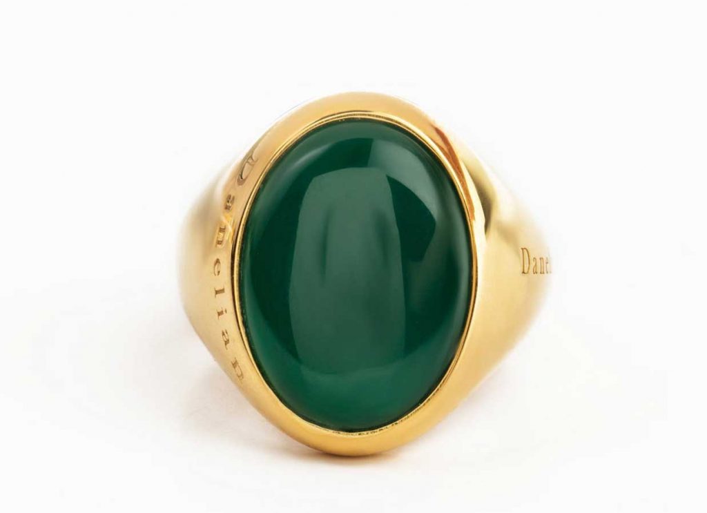 green agate rings