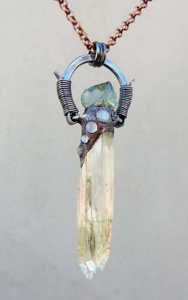 green amethyst pendants