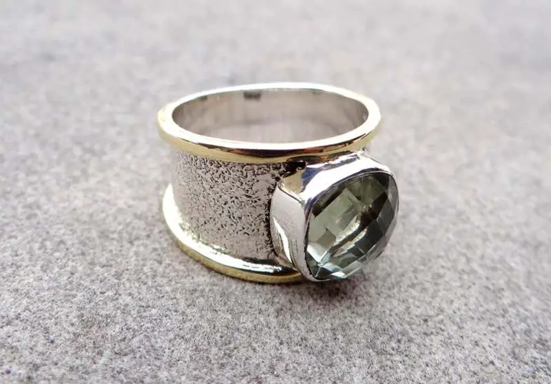 green amethyst rings