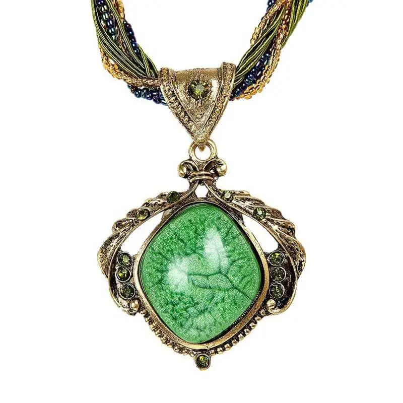 green opal necklaces