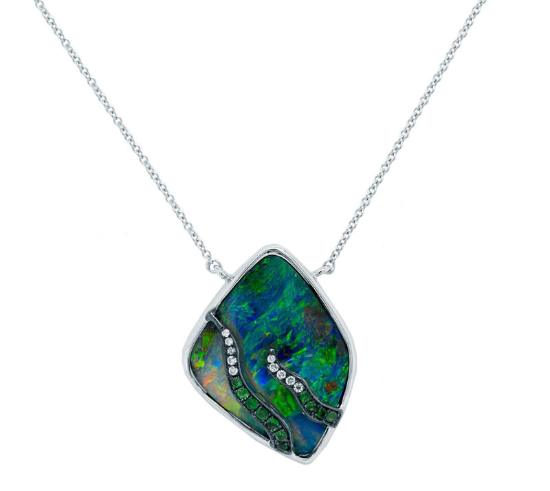 green opal pendants
