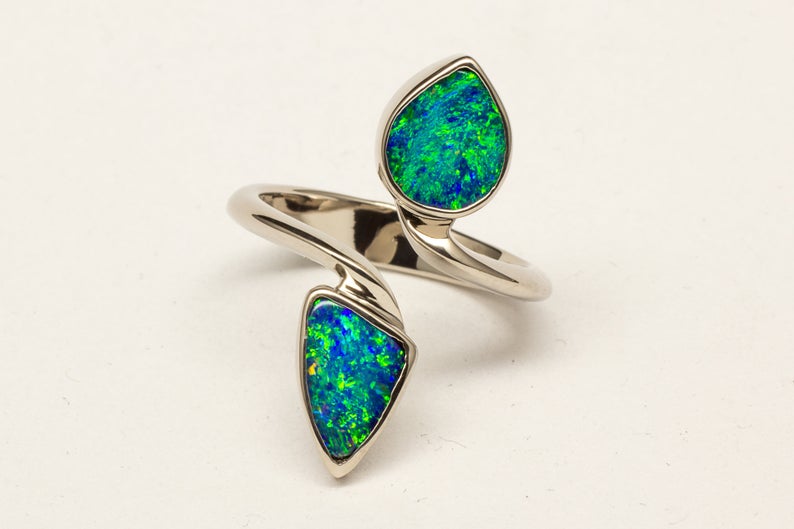green opal rings