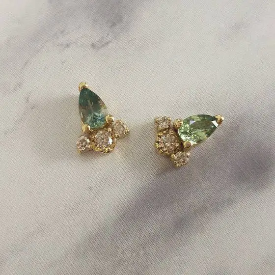 Green Sapphire Earrings