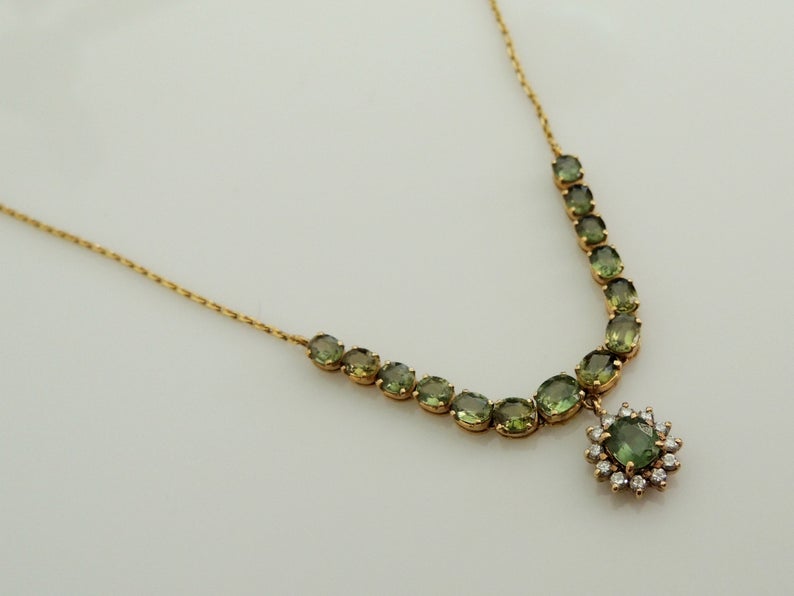 Green Sapphire Necklaces