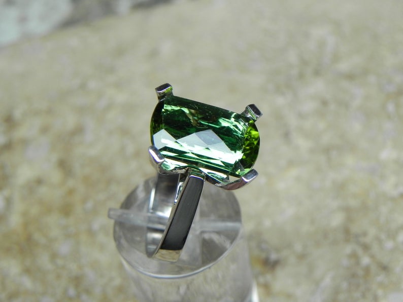 green tourmaline ring