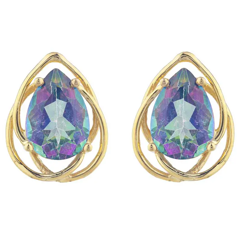 mystic topaz earrings