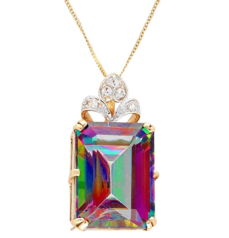mystic topaz necklaces