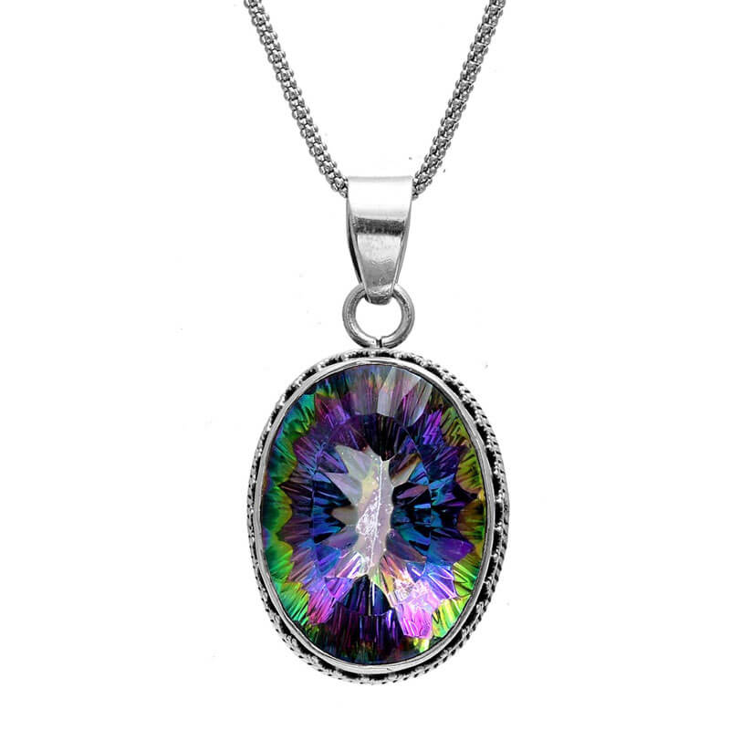 mystic topaz pendants