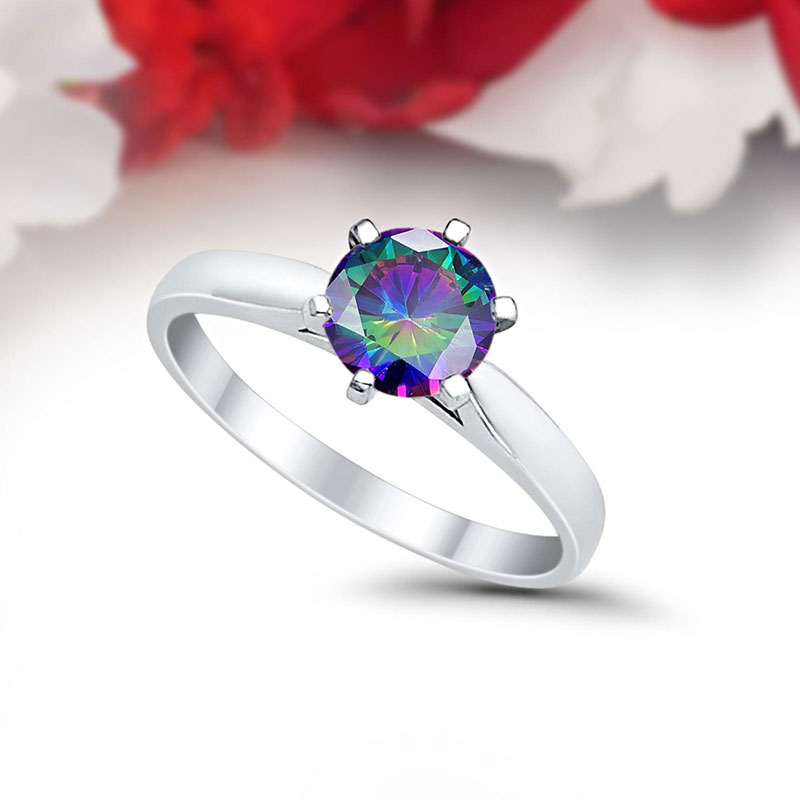 mystic topaz rings