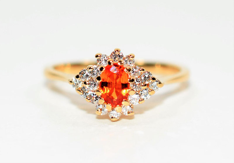 padparadscha sapphire engagement rings