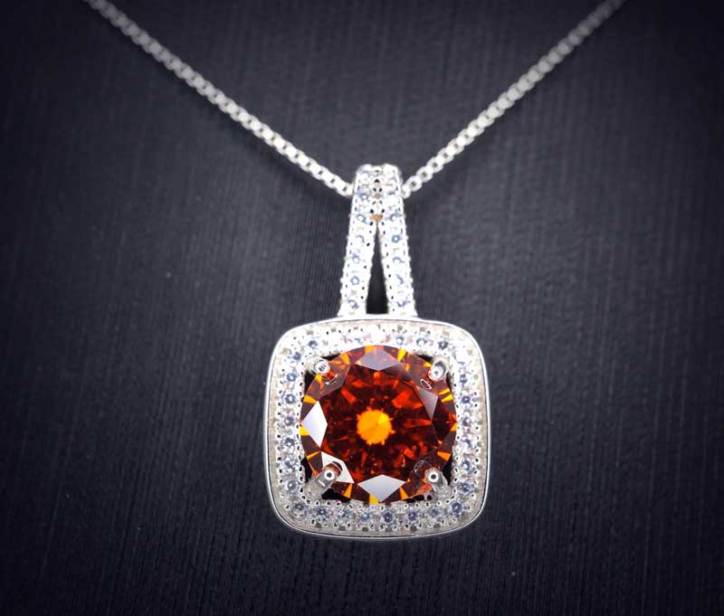 padparadscha sapphire necklaces