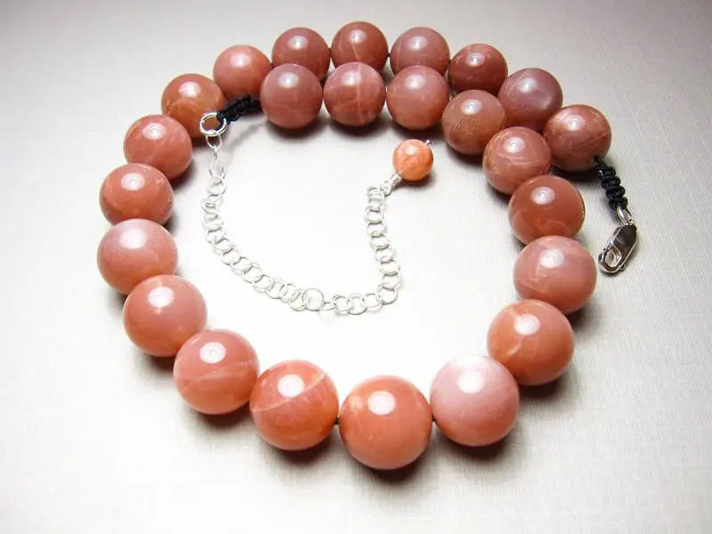 peach moonstone bracelets