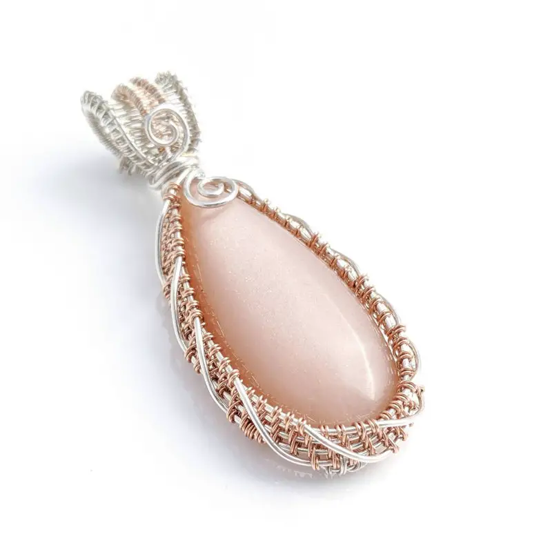 peach moonstone pendants