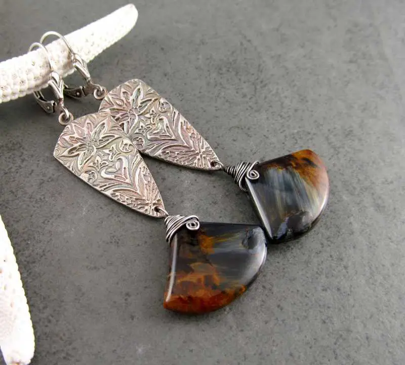 pietersite earrings