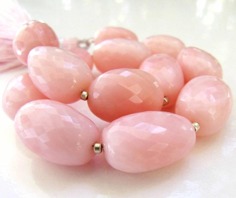 pink opal beads