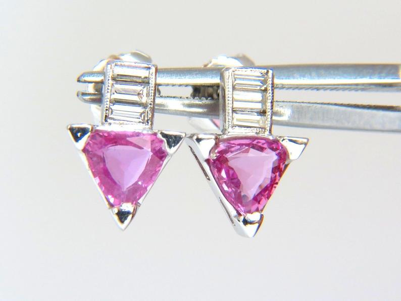 pink sapphire earrings
