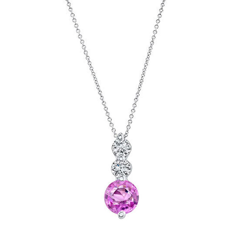 pink sapphire necklaces