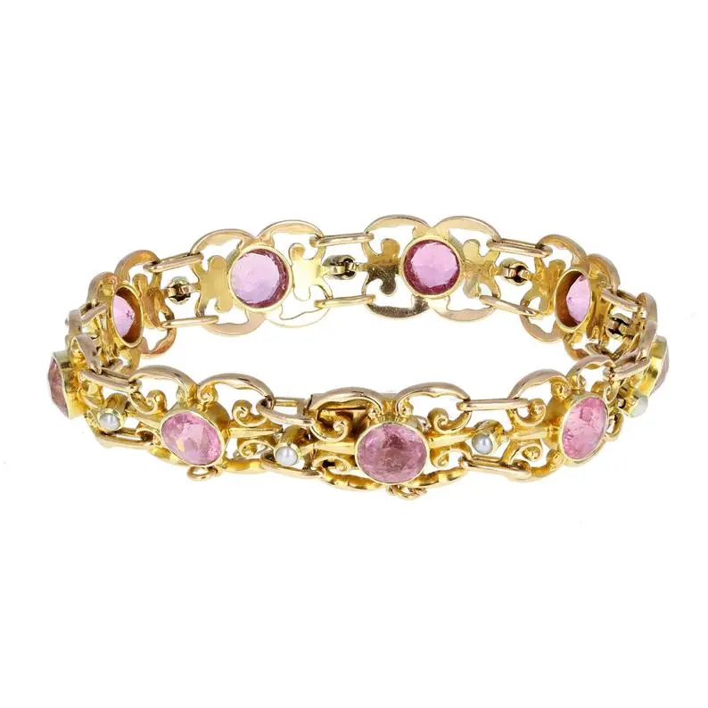 pink tourmaline bracelets