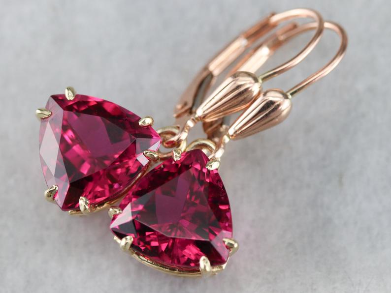 pink tourmaline earrings